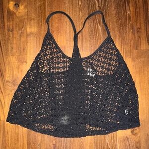 Victoria’s Secret PINK Women’s Black Swimsuit Coverup Top Size M/L.